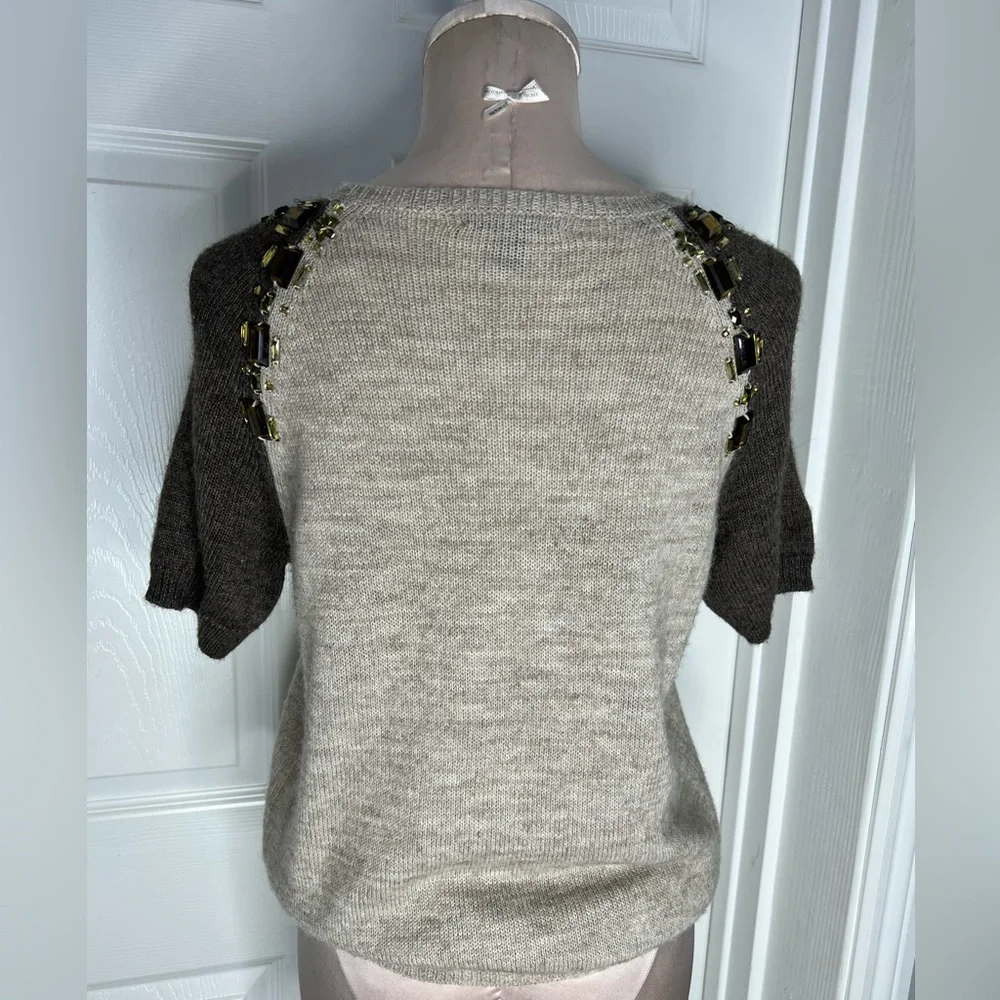 J. Crew Jeweled Wool blend Women's Top Sz S
